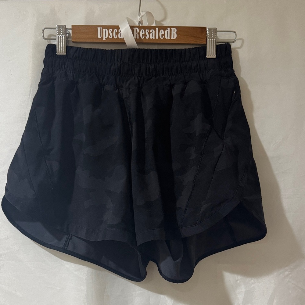 Lululemon shorts. 6. Black Camouflage Women's Athletic Shorts